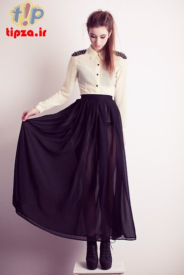 دامن بلند و بلوز
