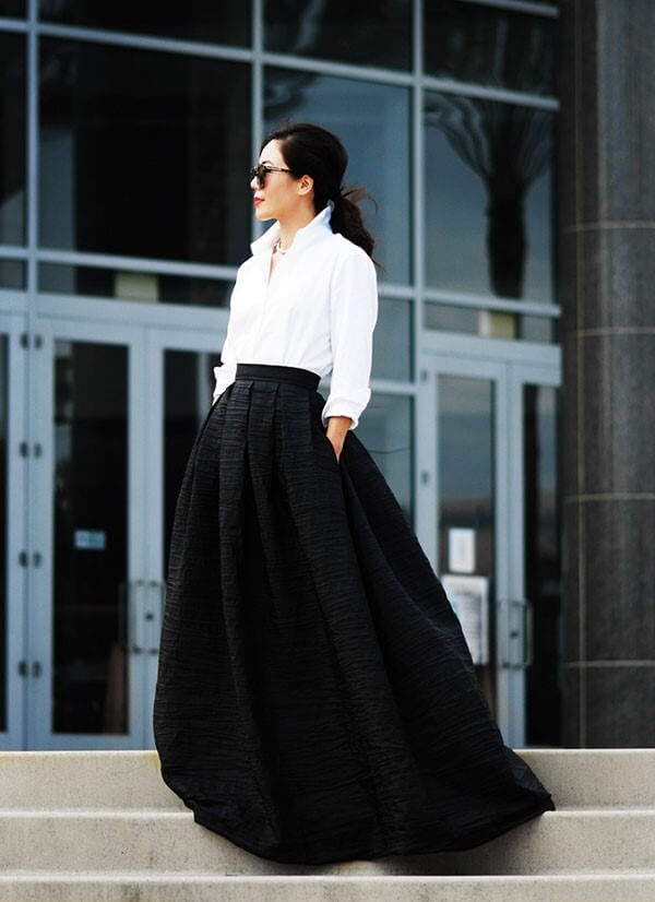 27 مدل دامن بلند و بلوز برای ست کردن استایل زنانه