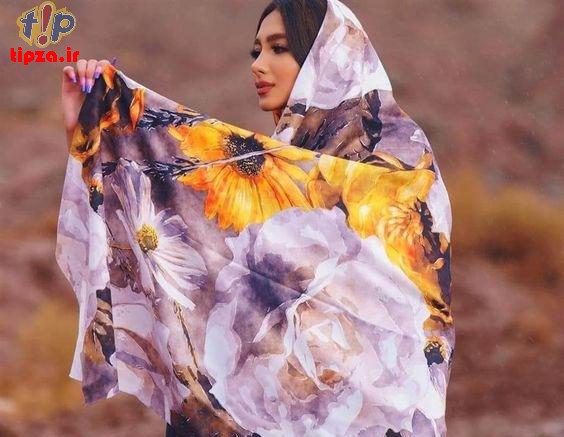 چند مدل روسری نخی شیک با طرح و رنگ جذاب
