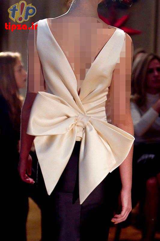 مدل لباس مجلسی پاپیون دار مناسب برای خانم ها