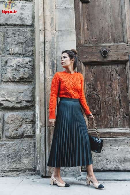 استایل جذاب نارنجی برای پاییز