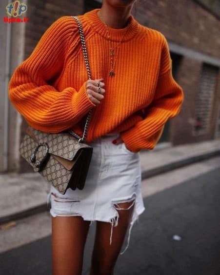 استایل جذاب نارنجی برای پاییز