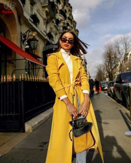 ایده لباس بیرونی رنگارنگ برای پاییز