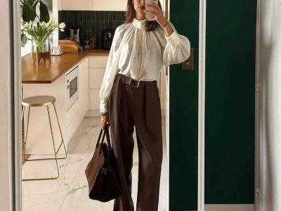 استایل پاییزی با ترکیب رنگ شیک از شرابی و مشکی!