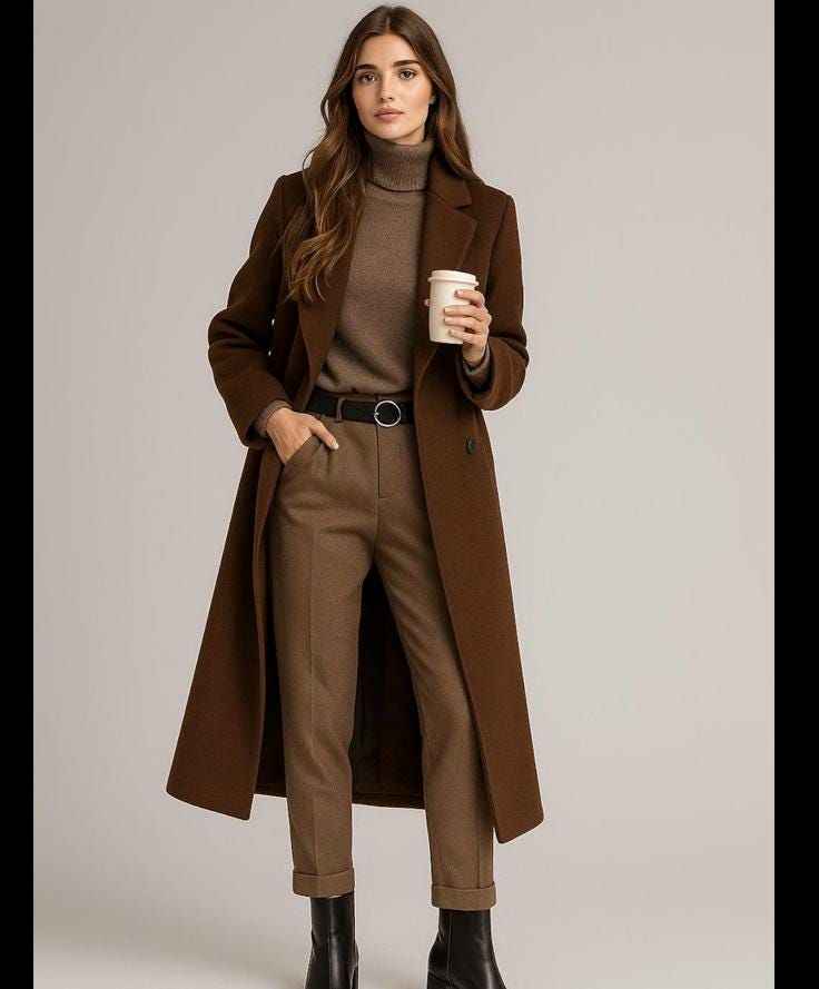 استایل زمستانه قهوهای