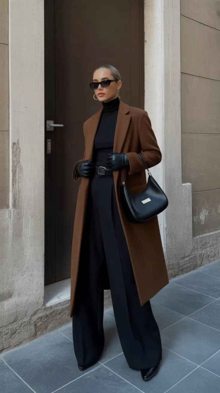 استایل زمستانه قهوهای